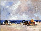 Edward Henry Potthast Canvas Paintings - A Day at the Beach